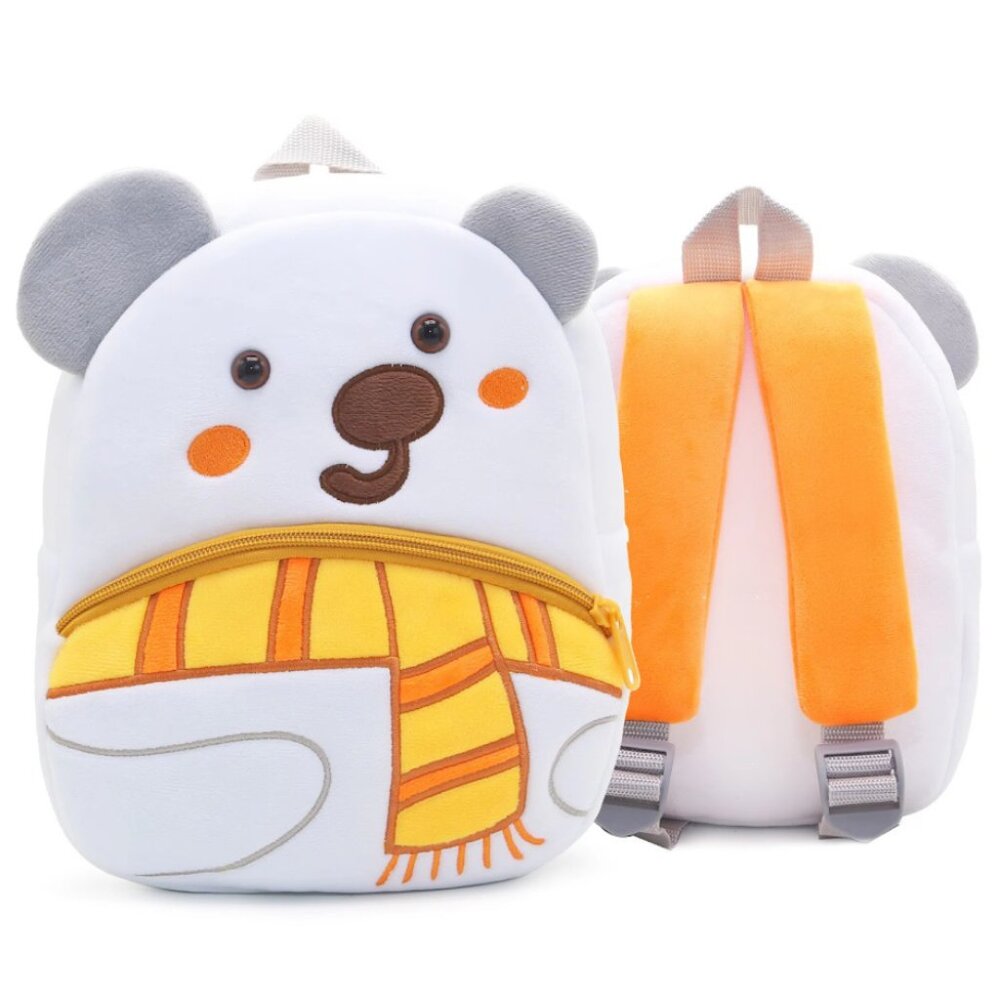 Cute Animal Plush Backpack for Toddlers Kids Gift Bag ( polar bear )